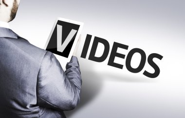 Business man with the text Video in a concept image clipart