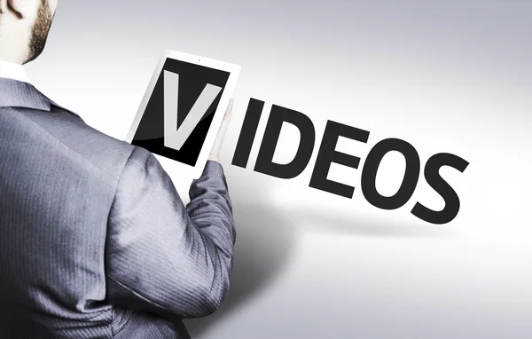 Business man with the text Video in a concept image — Stock Photo, Image