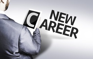metin yeni kariyer kavramı görüntü ile iş adamı