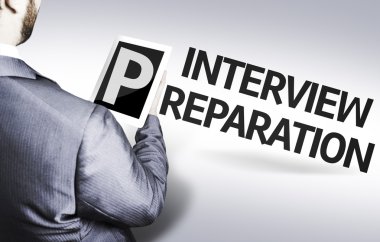 iş adamı metin ile röportaj bir kavram resim hazırlama
