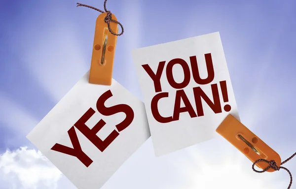 Yes You Can on Paper Note — Stock Photo, Image