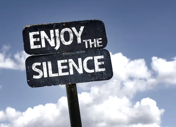 Enjoy The Silence sign — Stock Photo, Image