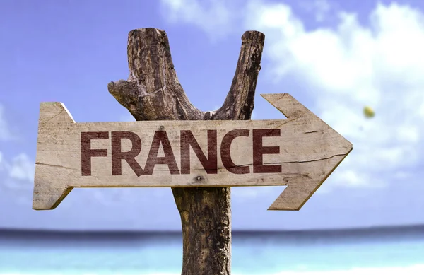 France wooden sign — Stock Photo, Image