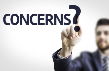 İş adamı işaret metni: endişeleri?