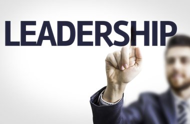 İş adamı işaret metni: liderlik