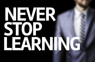 İş adamı asla durdurmak öğrenme metinle