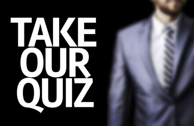 Bizim bir tahtada yazılı Quiz al