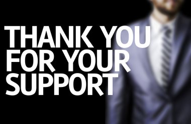 Thank you For Your Support written on a board clipart
