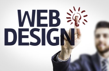İş adamı işaret metni: Web Tasarım