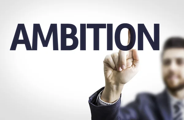 Affärsman med text: Ambition — Stockfoto