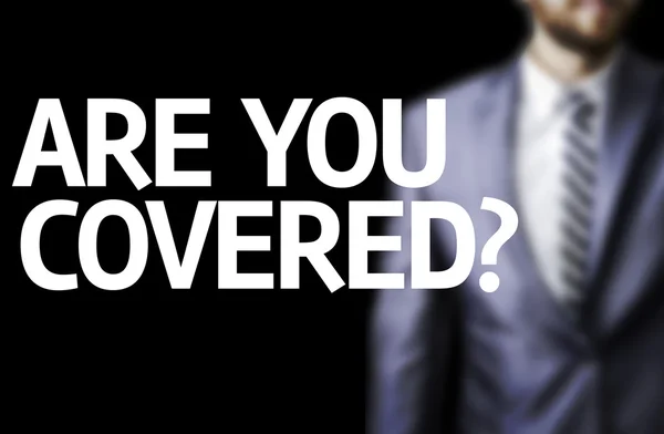 Are you Covered? written on a board — Stock Photo, Image