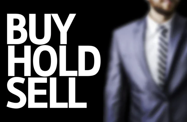 Comprar Hold Sell escrito em uma placa — Fotografia de Stock