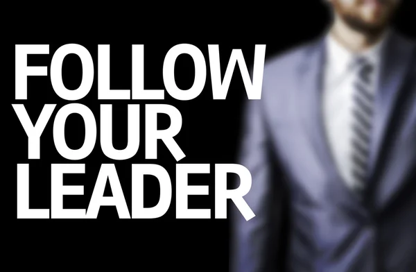 Siga a su Líder escrito en una pizarra —  Fotos de Stock