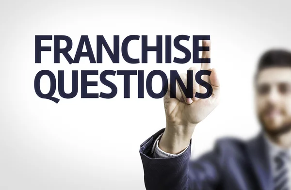 Consiglio con testo: Franchising Questions — Foto Stock