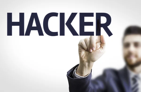 Bord met tekst: Hacker — Stockfoto