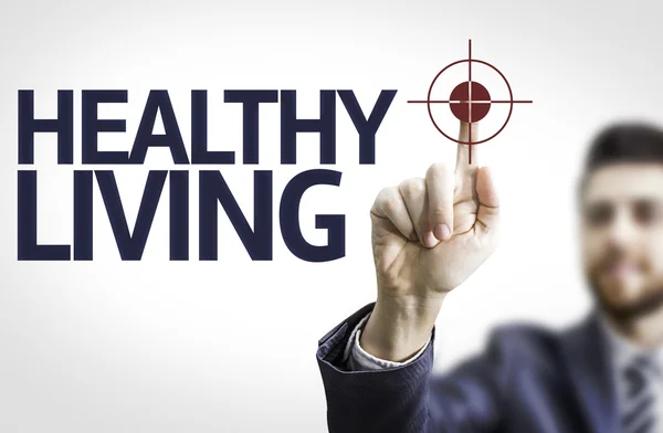 Board with text: Healthy Living — Stock Photo, Image