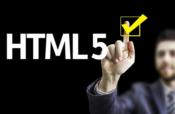 Placa com texto: HTML 5 — Fotografia de Stock