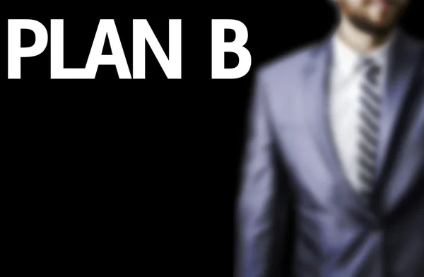 Bir tahtada yazılı B planı — Stok fotoğraf