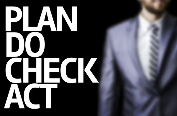 Plan Do Check Act written on a board — Stock Photo, Image