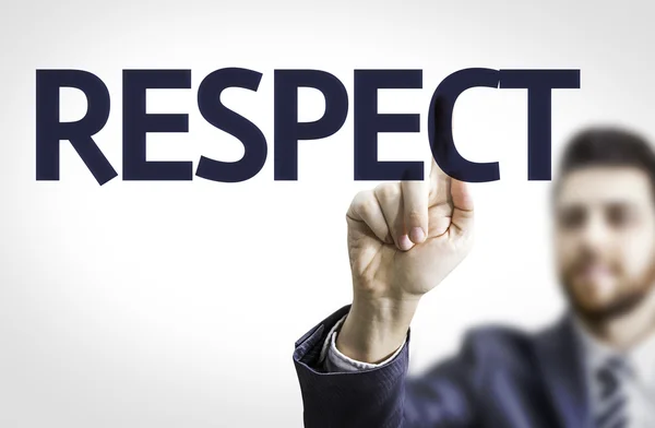 Zakenman wijzen de tekst: Respect — Stockfoto
