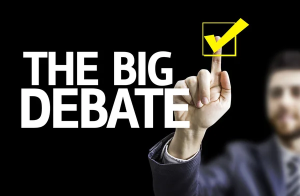 Deska z tekstem: The Big debaty — Zdjęcie stockowe