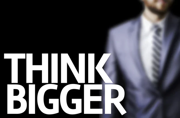 Think Bigger written on a board — Stock Photo, Image