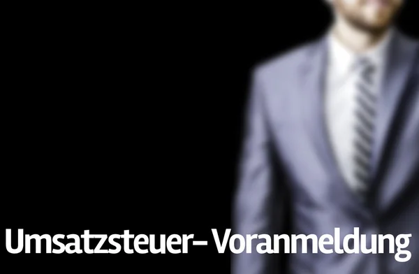 Vorstand mit Text: umsatzsteuer vormeldung) — Stockfoto