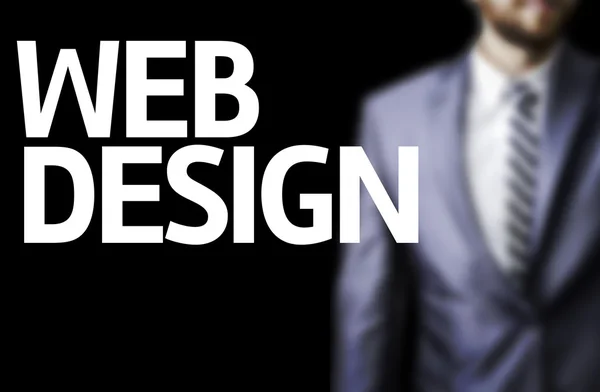 Webdesign auf einer Tafel geschrieben — Stockfoto
