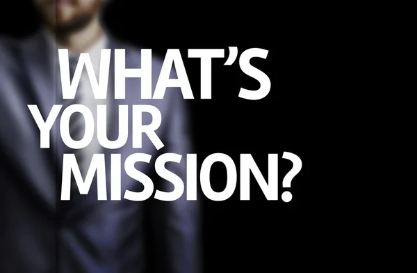 ¿Cuál es tu misión? escrito en un tablero —  Fotos de Stock