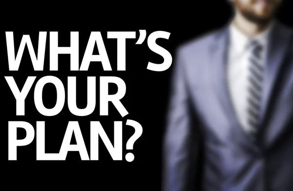 What's Your Plan? written on a board — Stock Photo, Image