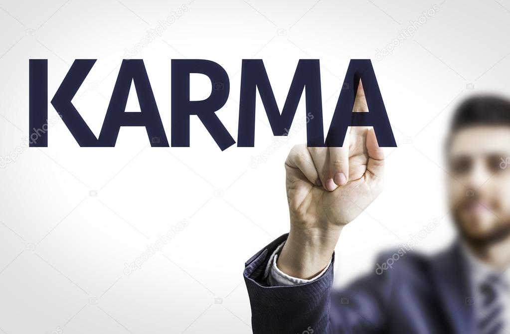 Board with text: Karma