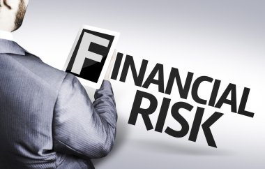 metin finansal risk kavramı görüntü ile iş adamı