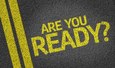 Are you Ready? written on road clipart