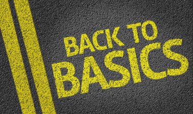 Back to Basics written on road clipart