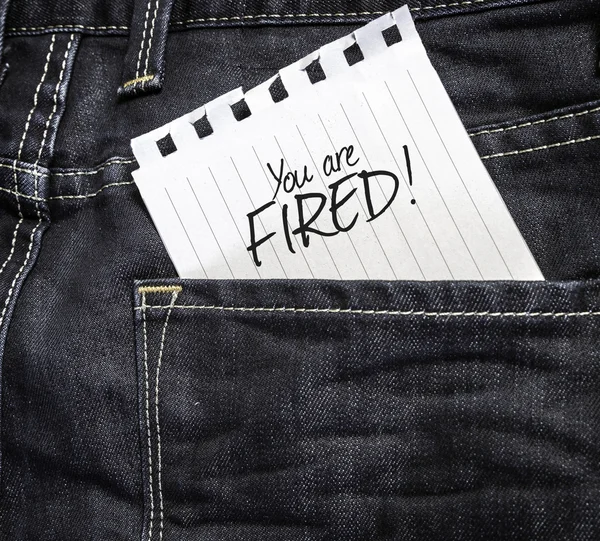 You are Fired written on paper — Stock Photo, Image