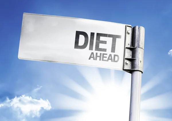 Diet Ahead road sign — Stock Photo, Image