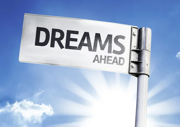 Dreams Ahead written on the road sign — Stock Photo, Image