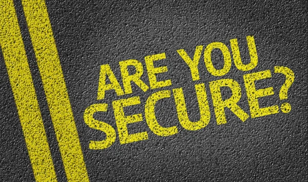 Are you Secure? written on road — Stock Photo, Image