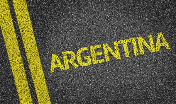 Argentina escrito en la carretera — Foto de Stock