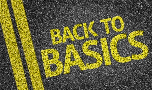 Back to Basics written on road — Stock Photo, Image