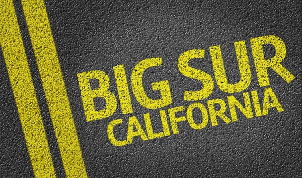 Big sur Californië geschreven op weg — Stockfoto