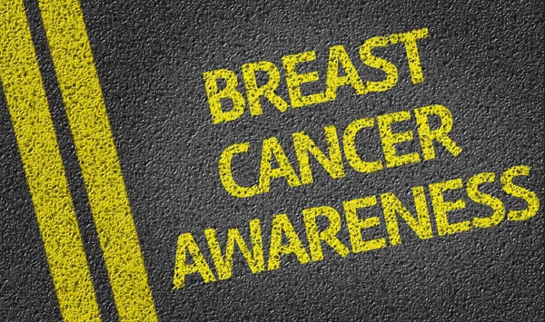 Karcinomu prsu povědomí na silnici — Stock fotografie