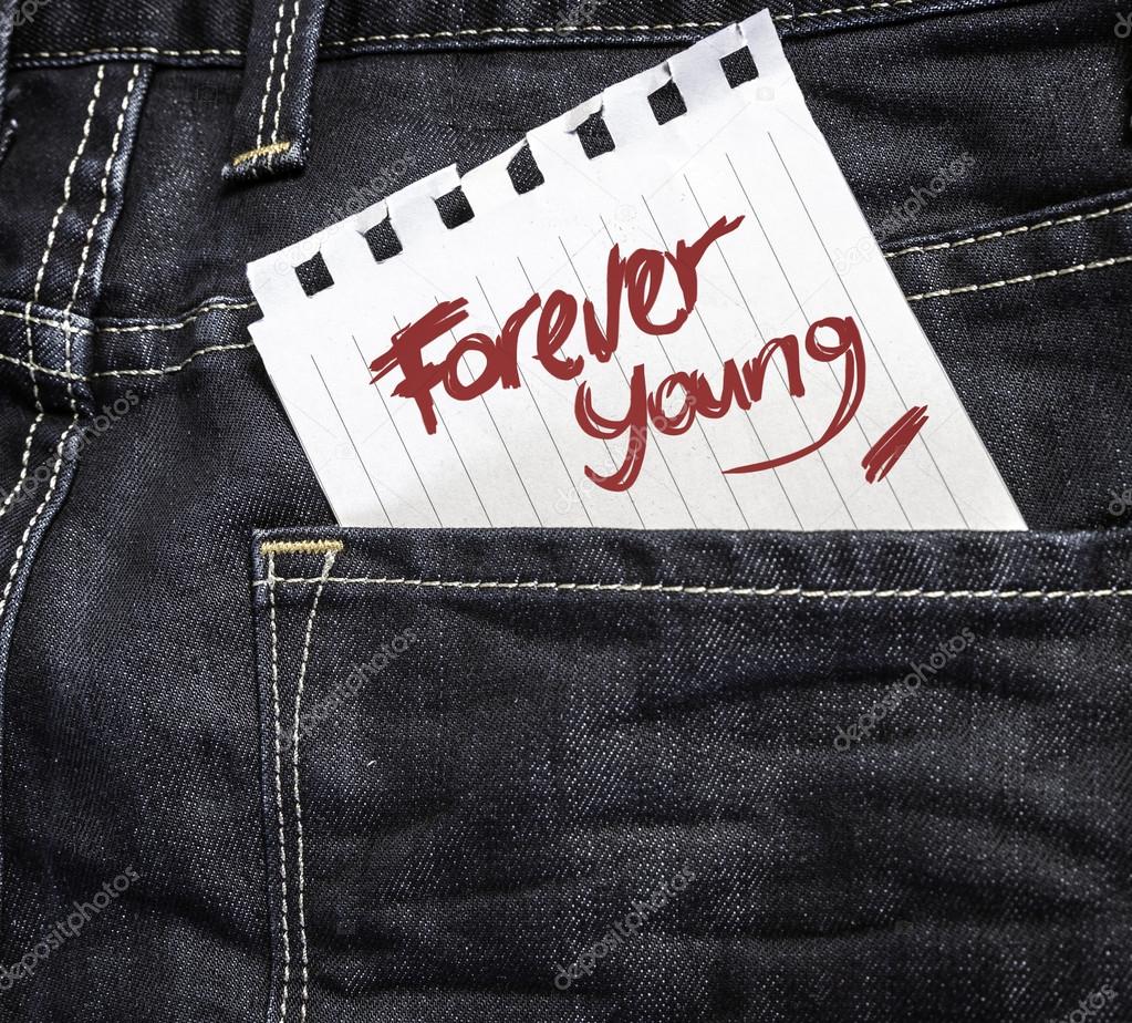 Forever Young written on paper