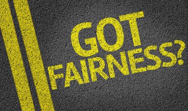 Got Fairness? written on the road clipart