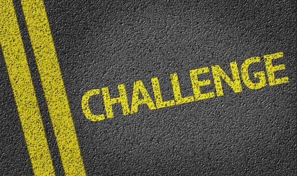 Challenge written on road — Stock Photo, Image