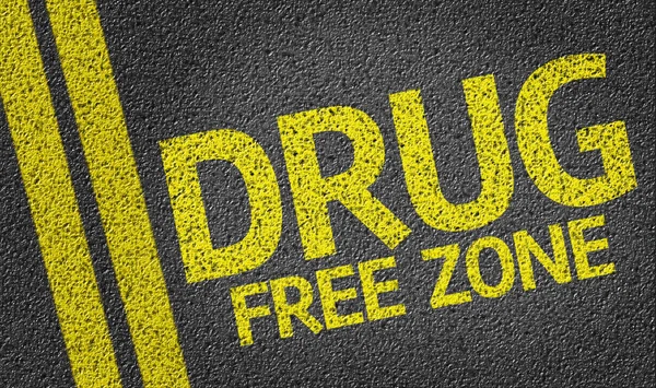 Drogenfreie Zone auf der Straße — Stockfoto