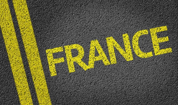 Frankreich auf der Straße geschrieben — Stockfoto