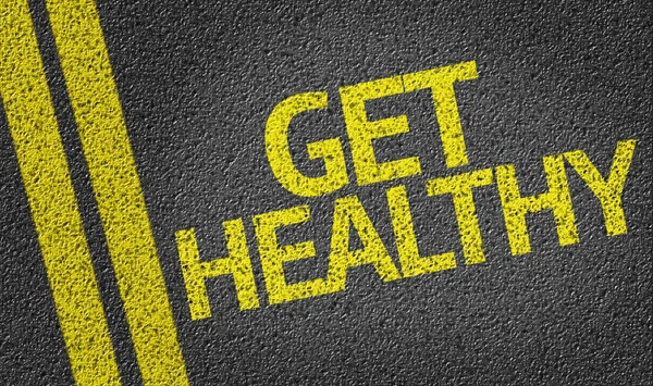 Get Healthy written on the road — Stock Photo, Image