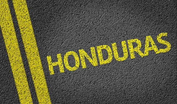 Honduras written on the road — Stock Photo, Image