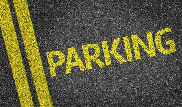 Parking written on the road — Stock Photo, Image